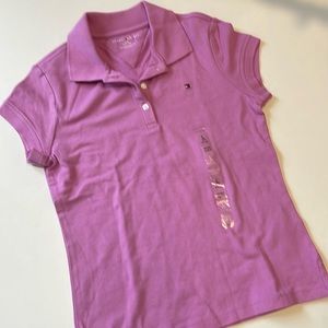 Polo Shirt Short Sleeve Tommy Hilfiger 12-14 L Girls Purple